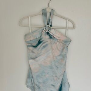 Vintage Y2K Pastel Halter Neck Dress